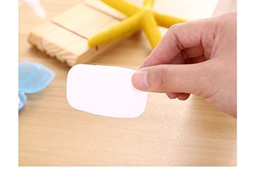 Disposable Travel Paper Soap Strips For Handwash - Travelling Scented Mini Paper Soap Sheets Flakes Cleaning Foaming Hand Washing (Pack Of 2 - Total 40 Sheets)