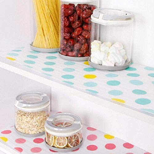 Kitchen Cupboard Liners Mat Roll Drawer Liner Mats Drawer Refrigerator Table Pad Waterproof Place Mat(30x300 cm Multicolor