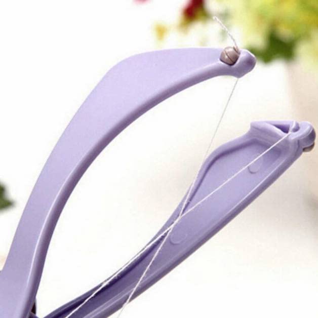 Women's Eyebrow Face and Body Hair Threading Tweezer Kit Used For Eyebrows Lining & Trimming, Face, Chin & Upper Lip Hair Removing Tool/machine/epilators (Purple)