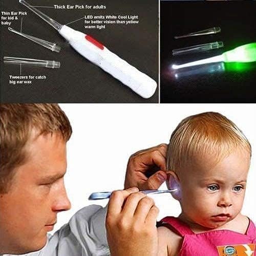Ear wax Remover with LED Flashlight Ear pick for Ear wax remover and cleaner, Ear cleaning tools for kids and adults Curette Store Extra Extensions in Rear Better Accuracy Earpick