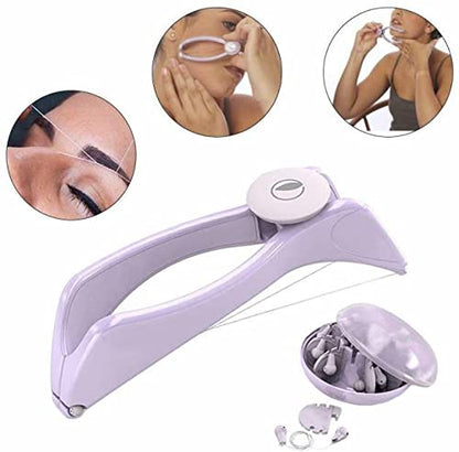 Women's Eyebrow Face and Body Hair Threading Tweezer Kit Used For Eyebrows Lining & Trimming, Face, Chin & Upper Lip Hair Removing Tool/machine/epilators (Purple)