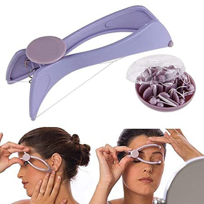 Women's Eyebrow Face and Body Hair Threading Tweezer Kit Used For Eyebrows Lining & Trimming, Face, Chin & Upper Lip Hair Removing Tool/machine/epilators (Purple)