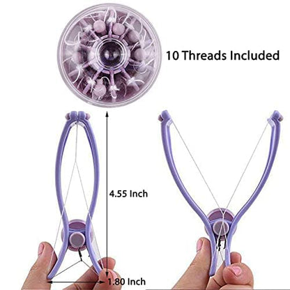 Women's Eyebrow Face and Body Hair Threading Tweezer Kit Used For Eyebrows Lining & Trimming, Face, Chin & Upper Lip Hair Removing Tool/machine/epilators (Purple)