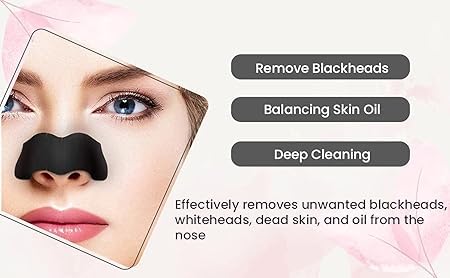 8 Pc's Nose Strips Blackhead Remover & Pore Cleanser Skincare Cleansing Charcoal for Women and man (pack of 8)