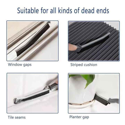 2 PCS Plastic Gap Cleaning Brush, Bathroom Gap Cleaning Brush, Clean The Dead Corners of Kitchen Tiles, Multifunctional Window Slots, Multi-Purpose Door Window Track Deep (2)