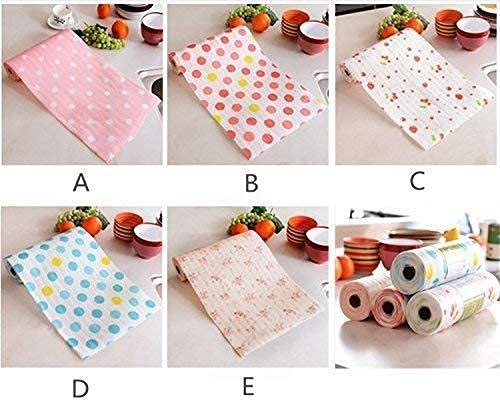 Kitchen Cupboard Liners Mat Roll Drawer Liner Mats Drawer Refrigerator Table Pad Waterproof Place Mat(30x300 cm Multicolor