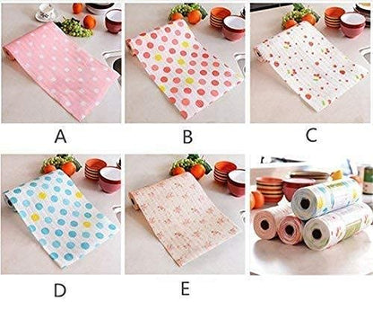 Kitchen Cupboard Liners Mat Roll Drawer Liner Mats Drawer Refrigerator Table Pad Waterproof Place Mat(30x300 cm Multicolor