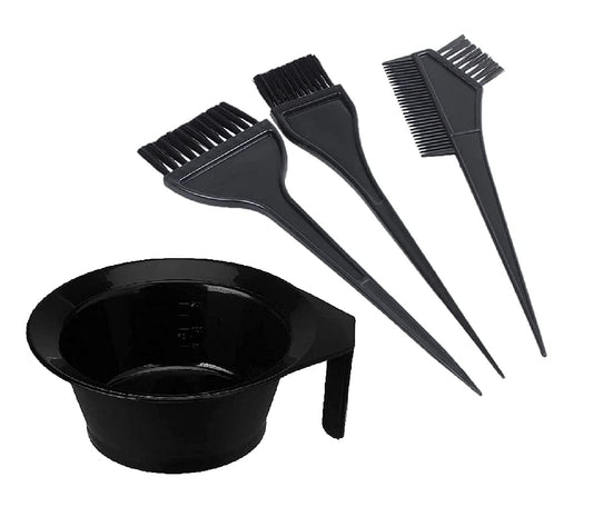 Hair Coloring Dyeing Kit Brush with Bowl, Professional Use Dye Brush Kit for Saloon Color Mixing Bowl Set and Parlous Both Men and Women