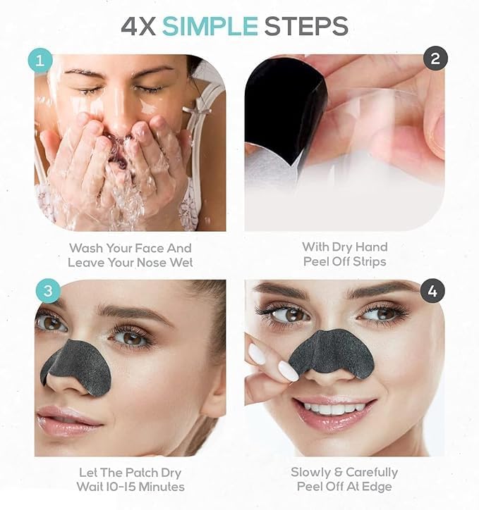 8 Pc's Nose Strips Blackhead Remover & Pore Cleanser Skincare Cleansing Charcoal for Women and man (pack of 8)