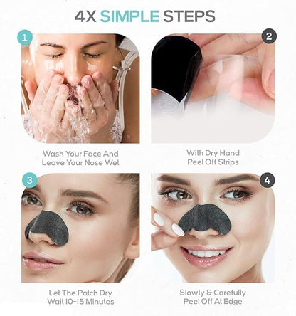 8 Pc's Nose Strips Blackhead Remover & Pore Cleanser Skincare Cleansing Charcoal for Women and man (pack of 8)
