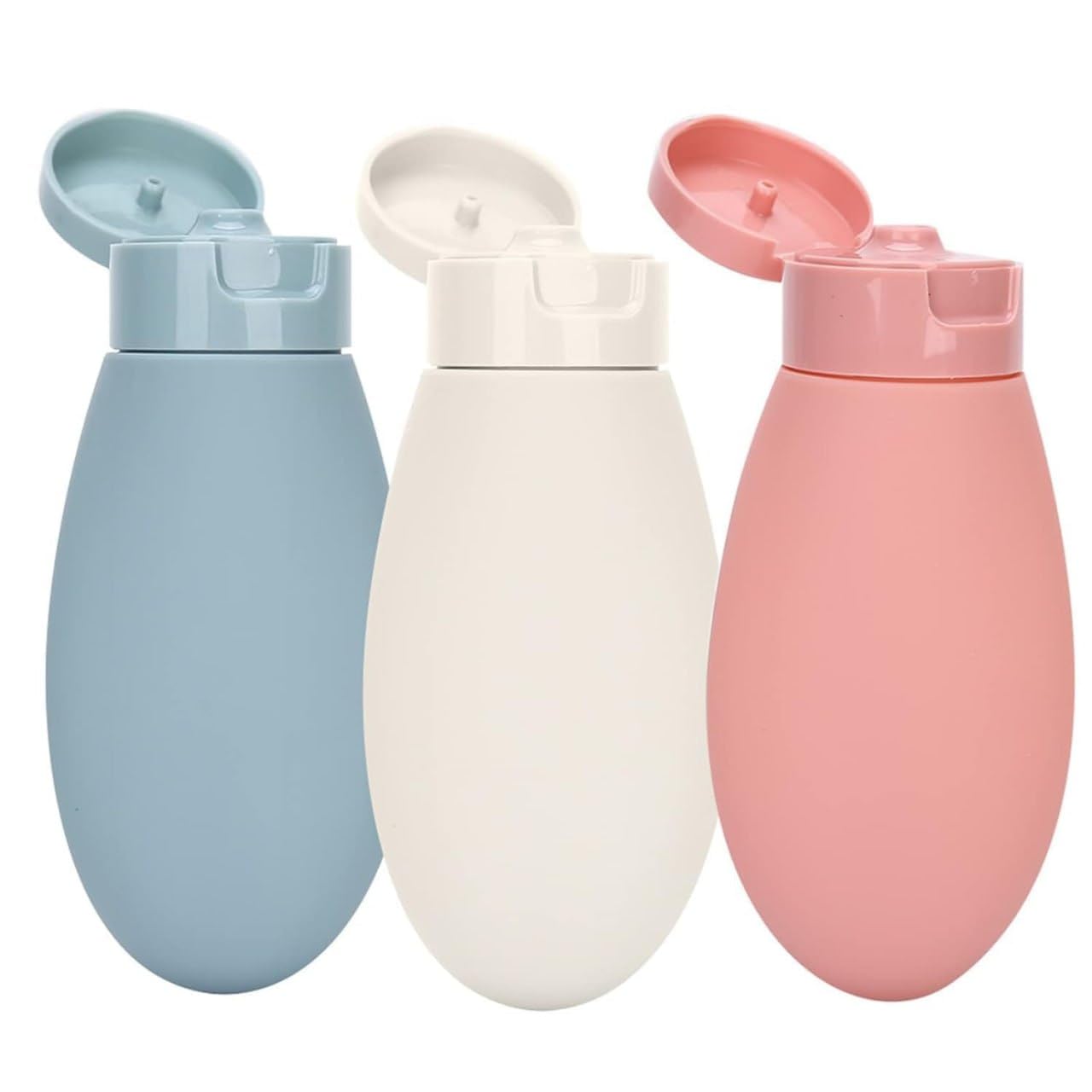 Refiilable Travel Essentials 60 ML Bottel, Silicon Squeeze Bottles, Travelling Container for Shampoo, Cream and Body Lotion, Bathing Gel, Body Oil Ideal for Travel Accessories