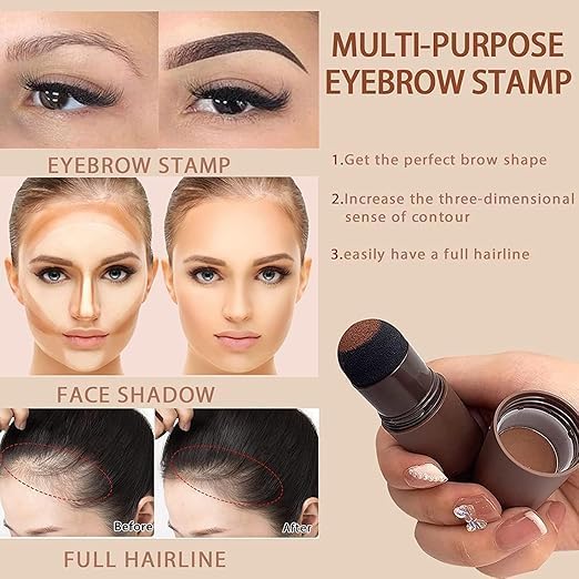 Hairline Powder Stick Hair Shadow Powder Root Touch Up Powder Waterproof Hair Shading Sponge Pen Hair Filler Powder for Cover Gray Hair Root, Hair Touch-Up Thin Hair Eyebrow Stamp