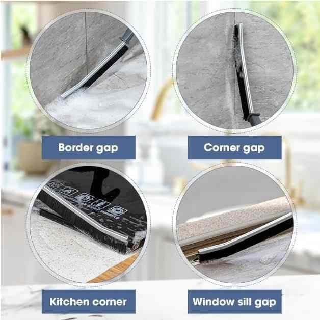 2 PCS Plastic Gap Cleaning Brush, Bathroom Gap Cleaning Brush, Clean The Dead Corners of Kitchen Tiles, Multifunctional Window Slots, Multi-Purpose Door Window Track Deep (2)