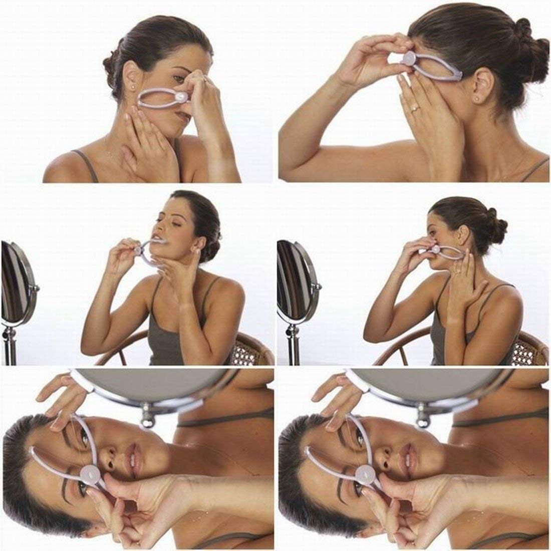 Women's Eyebrow Face and Body Hair Threading Tweezer Kit Used For Eyebrows Lining & Trimming, Face, Chin & Upper Lip Hair Removing Tool/machine/epilators (Purple)