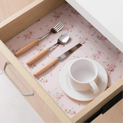 Kitchen Cupboard Liners Mat Roll Drawer Liner Mats Drawer Refrigerator Table Pad Waterproof Place Mat(30x300 cm Multicolor