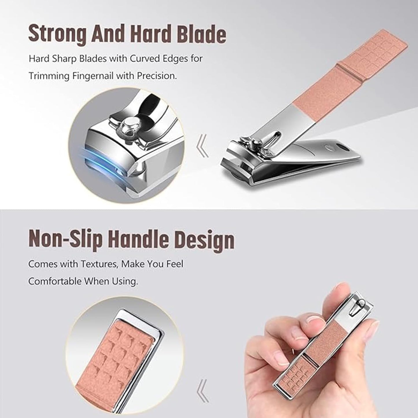 Stainless Steel Professional Manicure Set Nail Cutter For Women Nail Scissors Luxury Grooming Kit Manicure Pedicure Kit For Women Nail Acne Remover needle (MultiColor) (16 IN 1 Manicure Set)