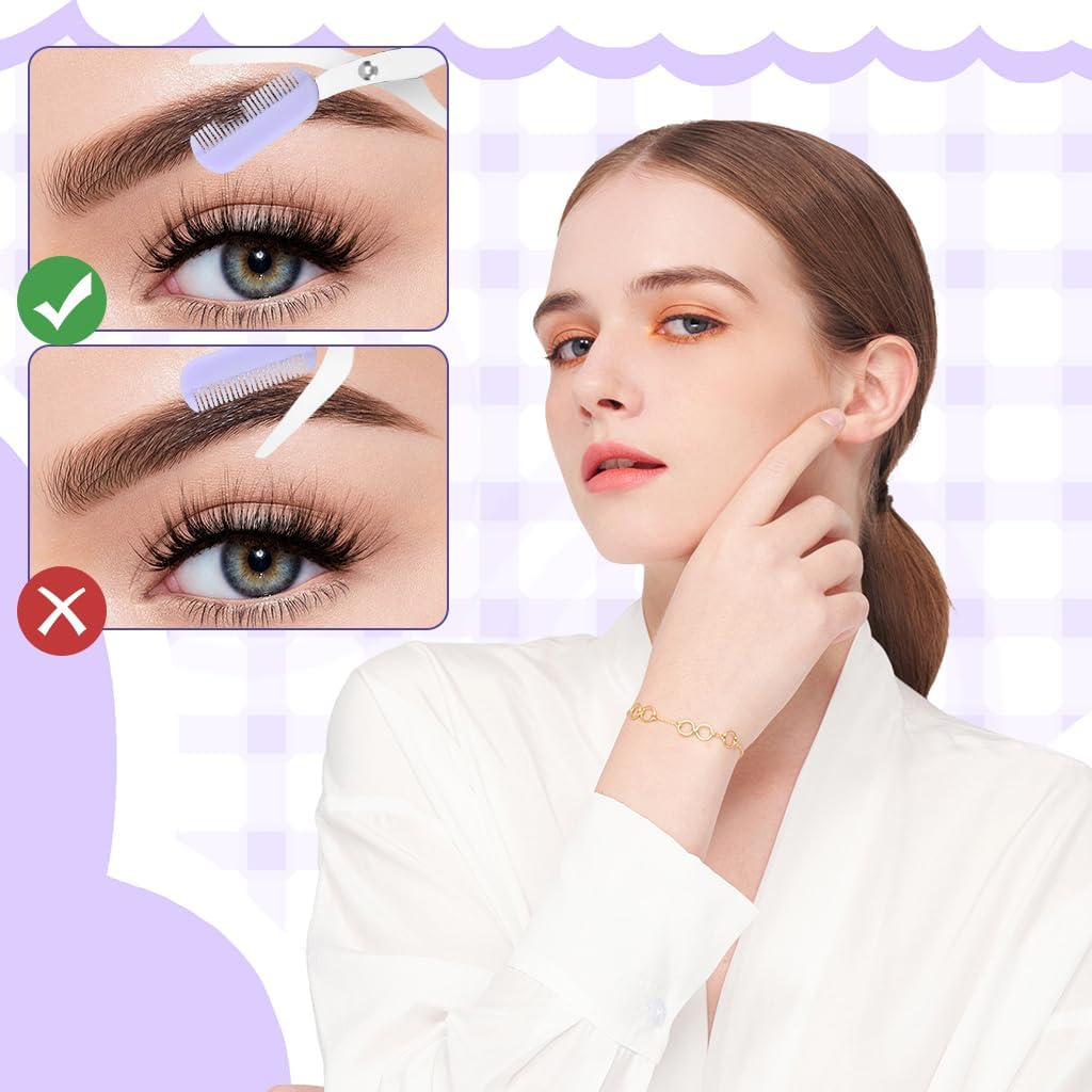 3-in-1 Professional Eyebrow Grooming Kit | Eyebrow Razor | Eyebrow Scissor Comb | Tweezer | For Instant & Painless Hair Removal At Home or On The Go | Precise & Safe Eyebrow Grooming Set
