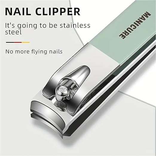 Stainless Steel Professional Manicure Set Nail Cutter For Women Nail Scissors Luxury Grooming Kit Manicure Pedicure Kit For Women Nail Acne Remover needle (MultiColor) (16 IN 1 Manicure Set)