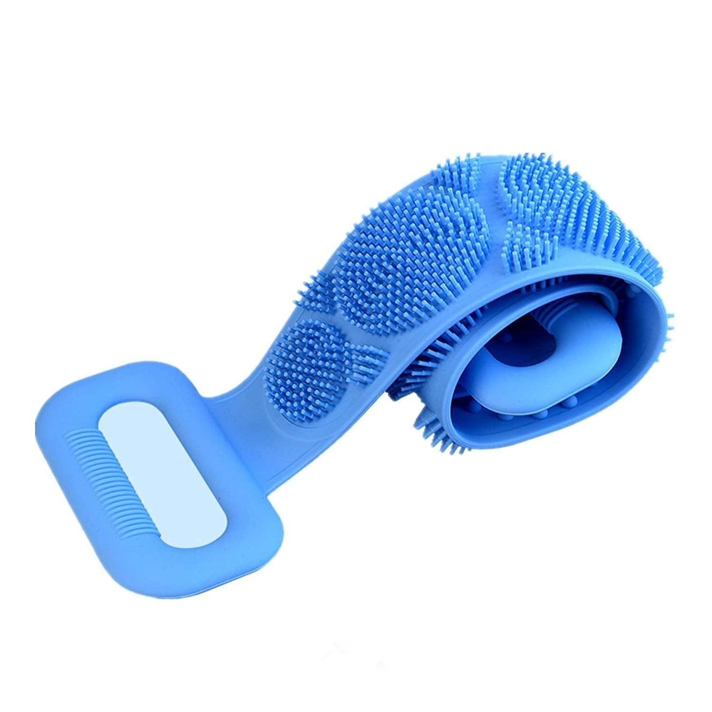 Silicone Body Back Scrubber, Double Side Bathing Brush for Skin Deep Cleaning Massage, Dead Skin Removal Exfoliating Belt for Shower, Body Brush for Bathing (Medium)