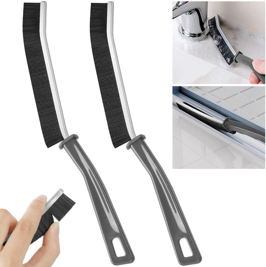 2 PCS Plastic Gap Cleaning Brush, Bathroom Gap Cleaning Brush, Clean The Dead Corners of Kitchen Tiles, Multifunctional Window Slots, Multi-Purpose Door Window Track Deep (2)