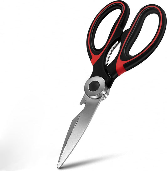 Kitchen Scissor for General Use, Heavy Duty Kitchen Raptor Meat Shears, Cooking Scissors, Stainless Steel Multi-Function Scissors for Food, Chicken, Poultry, Fish, Pizza, Herbs (PACK OF 1)