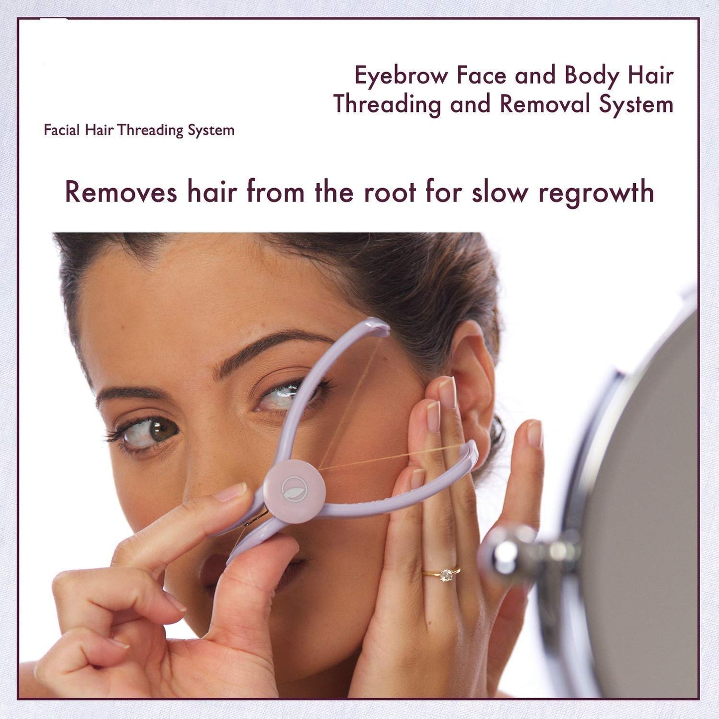 Women's Eyebrow Face and Body Hair Threading Tweezer Kit Used For Eyebrows Lining & Trimming, Face, Chin & Upper Lip Hair Removing Tool/machine/epilators (Purple)