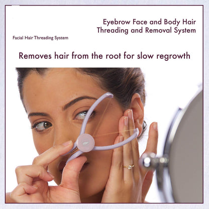 Women's Eyebrow Face and Body Hair Threading Tweezer Kit Used For Eyebrows Lining & Trimming, Face, Chin & Upper Lip Hair Removing Tool/machine/epilators (Purple)