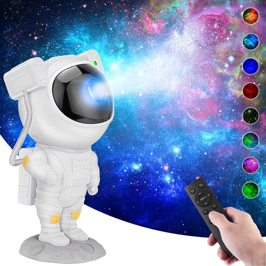 Astronaut Galaxy Projector Night Light – 360° Rotating Nebula Star Projector with Remote Control, Timer & Adjustable Head – LED Space Lamp for Kids’ Bedroom, Gaming Room, Home & Party Décor